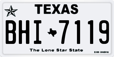 TX license plate BHI7119