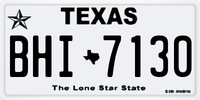 TX license plate BHI7130