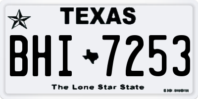 TX license plate BHI7253
