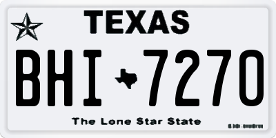 TX license plate BHI7270
