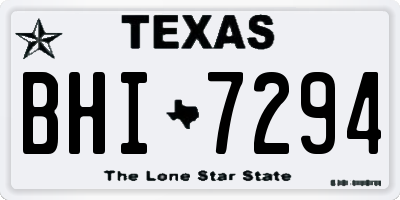 TX license plate BHI7294