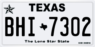 TX license plate BHI7302