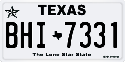 TX license plate BHI7331