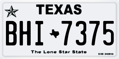TX license plate BHI7375
