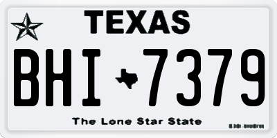 TX license plate BHI7379