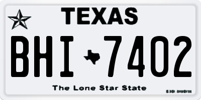 TX license plate BHI7402