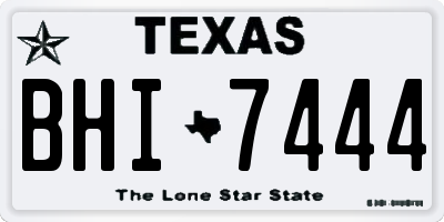 TX license plate BHI7444