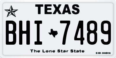 TX license plate BHI7489