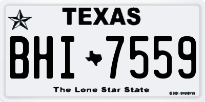 TX license plate BHI7559