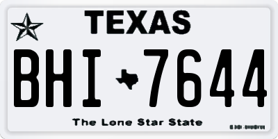 TX license plate BHI7644