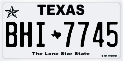 TX license plate BHI7745