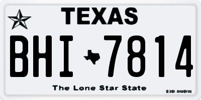 TX license plate BHI7814