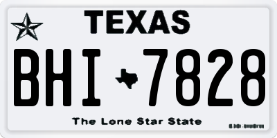 TX license plate BHI7828