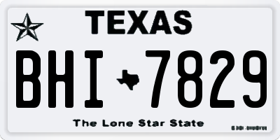 TX license plate BHI7829
