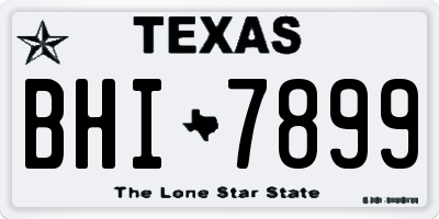 TX license plate BHI7899