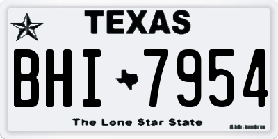 TX license plate BHI7954