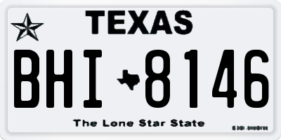 TX license plate BHI8146