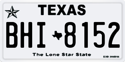 TX license plate BHI8152