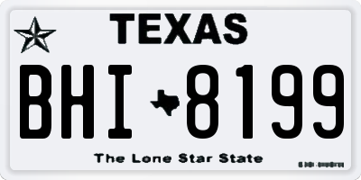 TX license plate BHI8199