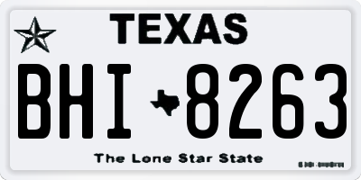 TX license plate BHI8263