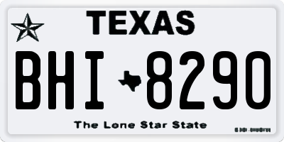TX license plate BHI8290