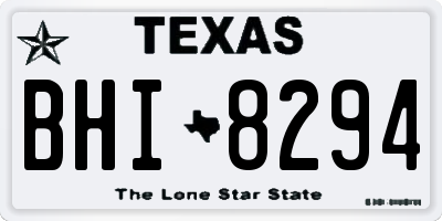 TX license plate BHI8294