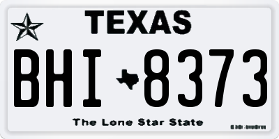 TX license plate BHI8373