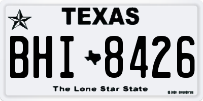 TX license plate BHI8426