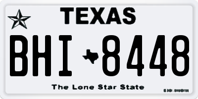 TX license plate BHI8448