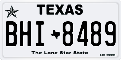 TX license plate BHI8489