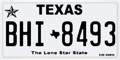 TX license plate BHI8493