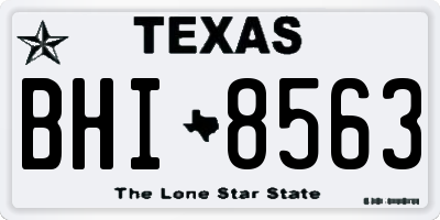 TX license plate BHI8563