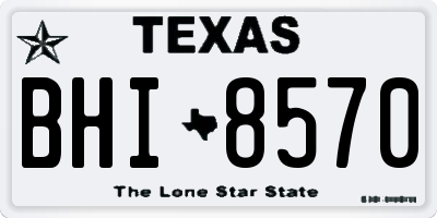 TX license plate BHI8570