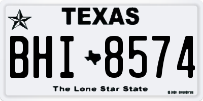 TX license plate BHI8574