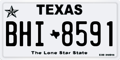 TX license plate BHI8591