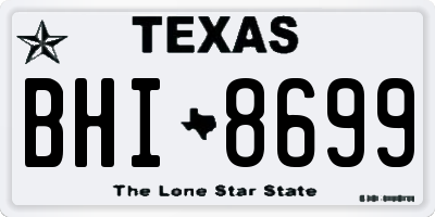 TX license plate BHI8699