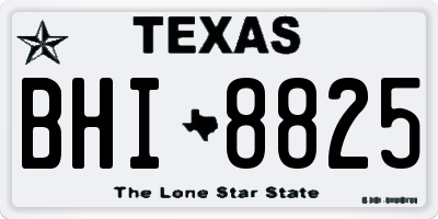 TX license plate BHI8825