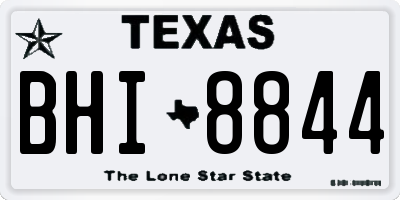 TX license plate BHI8844