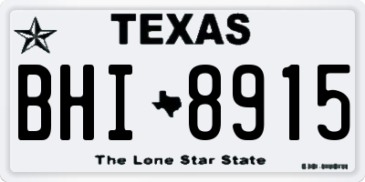 TX license plate BHI8915