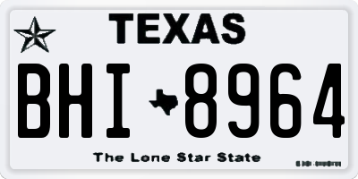 TX license plate BHI8964