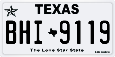 TX license plate BHI9119