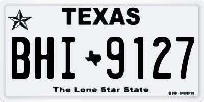 TX license plate BHI9127