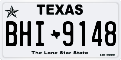 TX license plate BHI9148