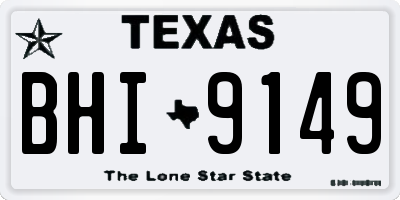 TX license plate BHI9149