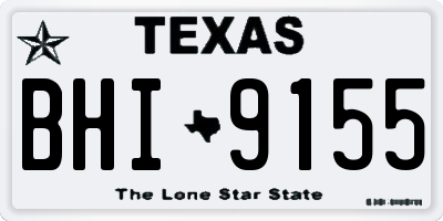 TX license plate BHI9155