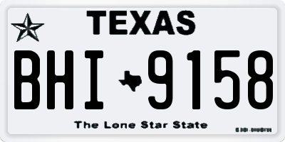 TX license plate BHI9158