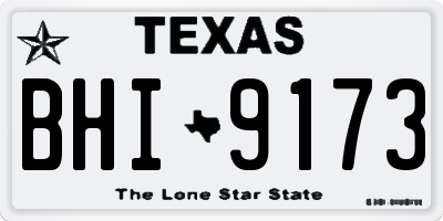 TX license plate BHI9173