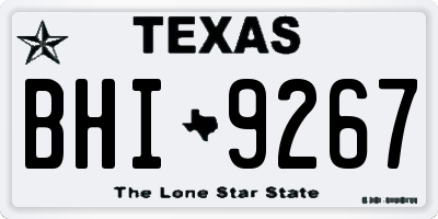 TX license plate BHI9267