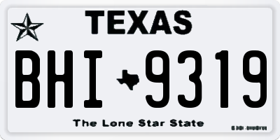 TX license plate BHI9319