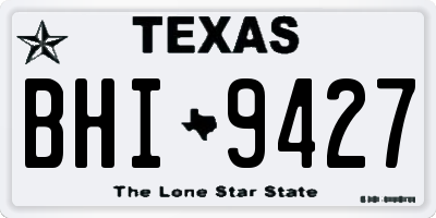 TX license plate BHI9427
